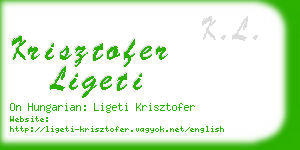 krisztofer ligeti business card